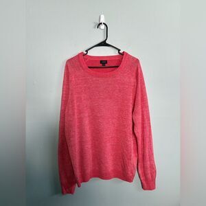 J. Crew - Cotton Linen Crewneck Sweater Heather Red Crewneck M L W XL College